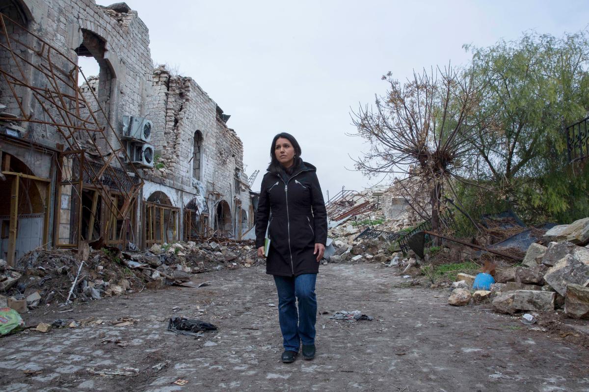 A photo of Tulsi Gabbard in Syria